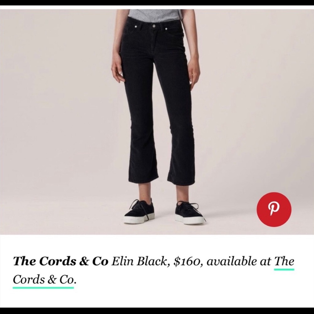 Anthropologie Black Corduroy Pants The Cords